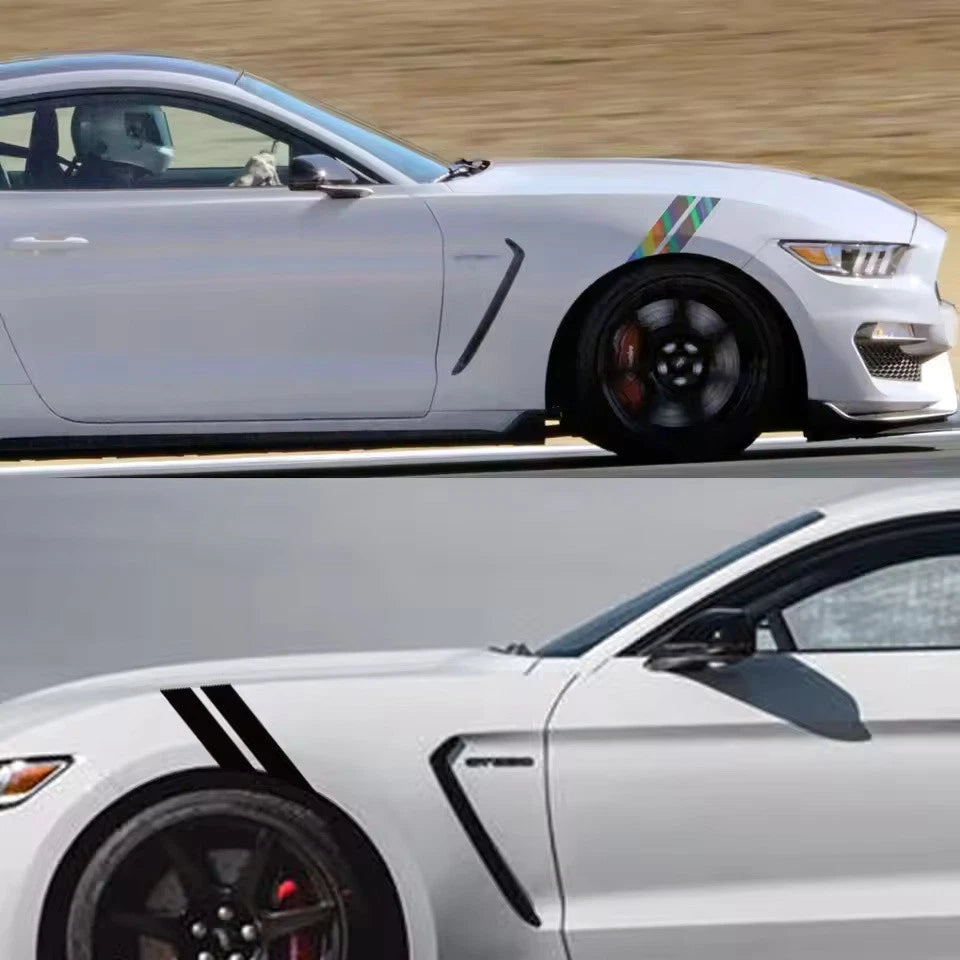 Fender Racing Stripes Multi Colours Vinyl Sticker Decal for Ford Mustang GT
