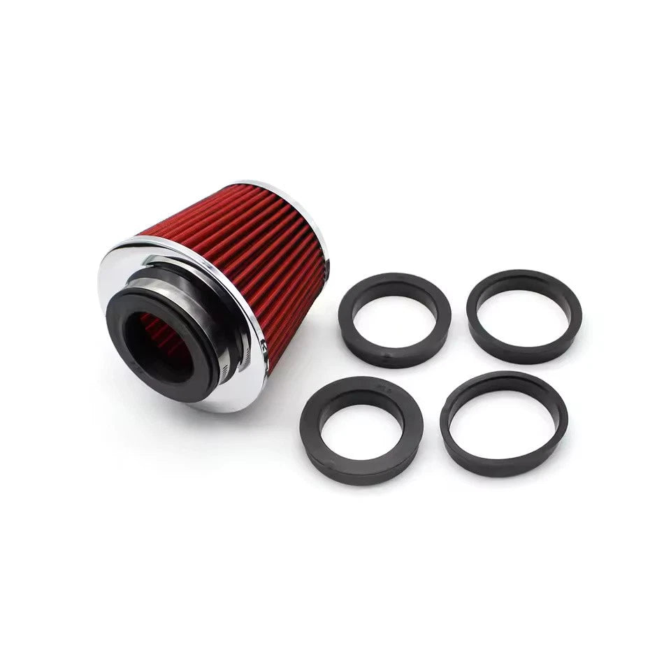 Performance High Flow Cold Air Intake Filter Kit with 63 70 76 80 90mm Adapters