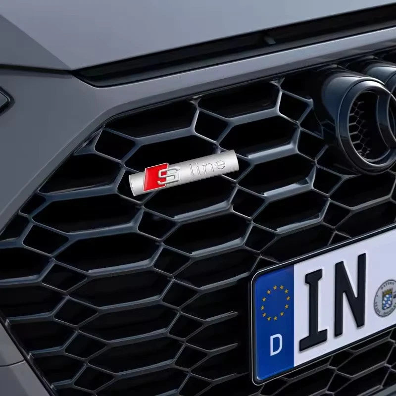 Front Grille S Line Emblem Badge Grill for A4 B6 B8 S1 S2 S3 S4 S5 S6 A1 A3 A6