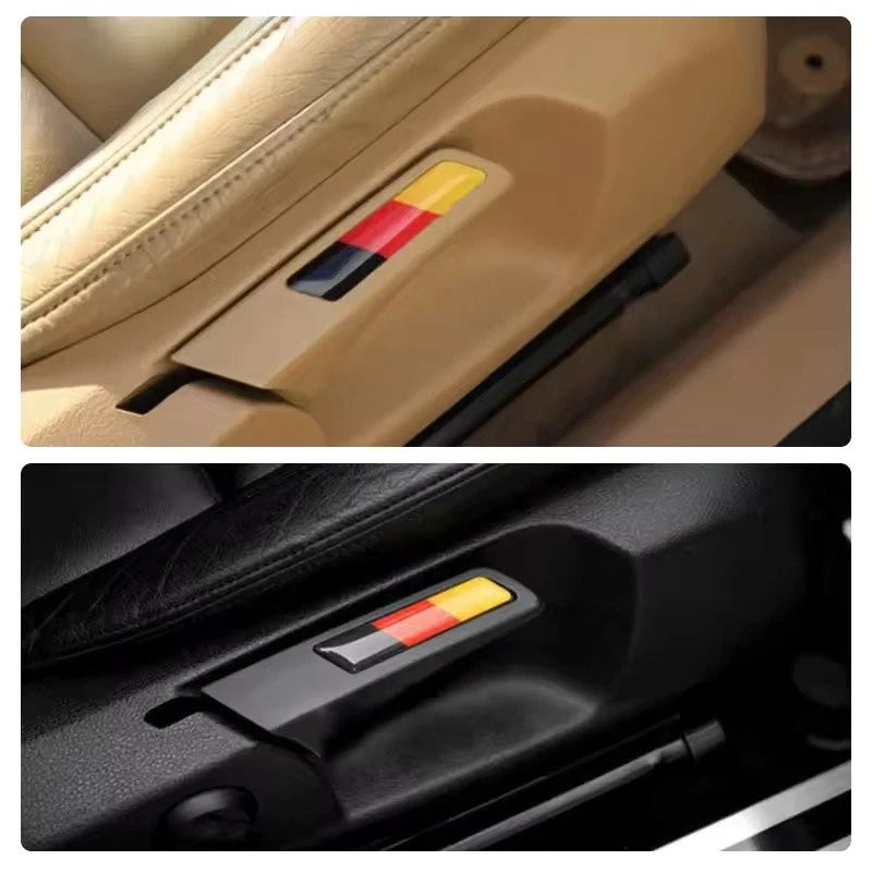 2Pcs German Flag Badge Emblem 3D Car Sticker Set