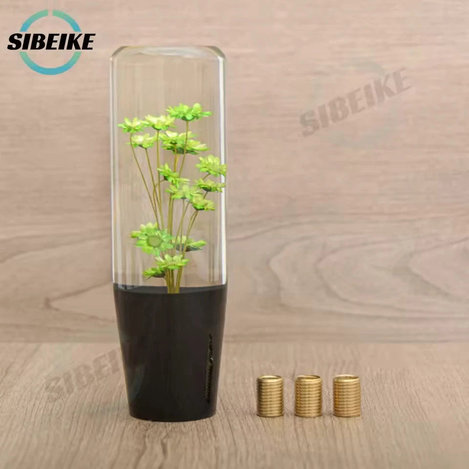 15cm JDM Transparent Flower Gear Shift Knob M12x1.25 M10x1.5 M10x1.25 M8x1.25