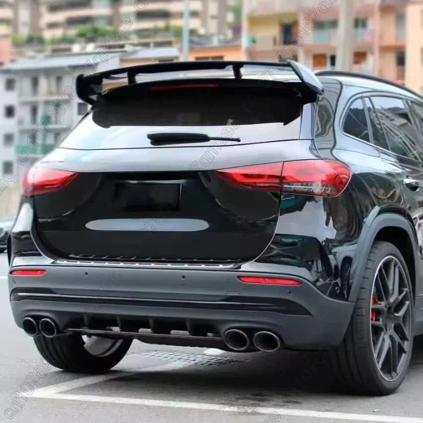 Gloss Black Rear Bumper Diffuser Lip Kit for Mercedes-Benz GLA H247 AMG Line