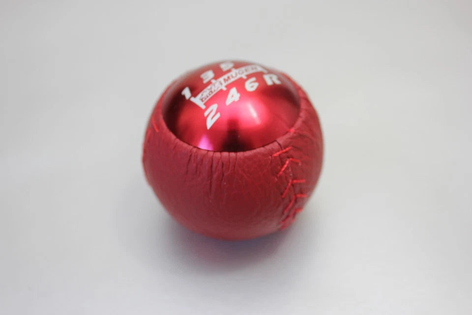 Mugen 6 Speed Gear Shift Knob 10x1.5 Red Leather Honda S2000 Integra CL9 CL7 HRV