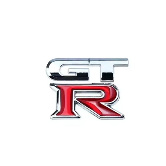 GT-R Metal Logo Badge 3D Peel-and-Stick Emblem Black Red Silver NEW