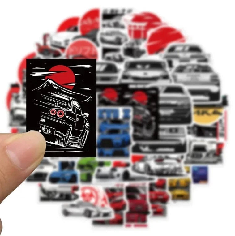 50 x Japan Sport Cars Decal Sticker Set Pack 4 Waterproof Vinyl Graffiti JDM