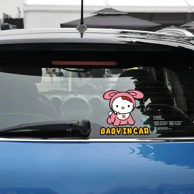 Cute Kitty Baby on Board Baby in Car Decal Vinyl Sticker for Windscreen Boot