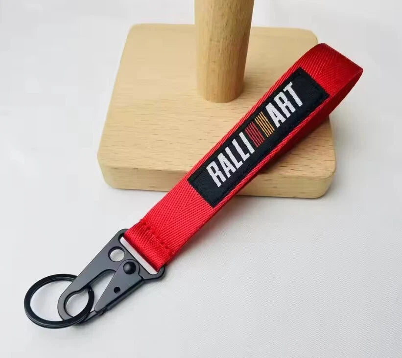 Ralliart Mitsubishi Keyring Keychain for Evolution Lancer Colt Pajero Outlander