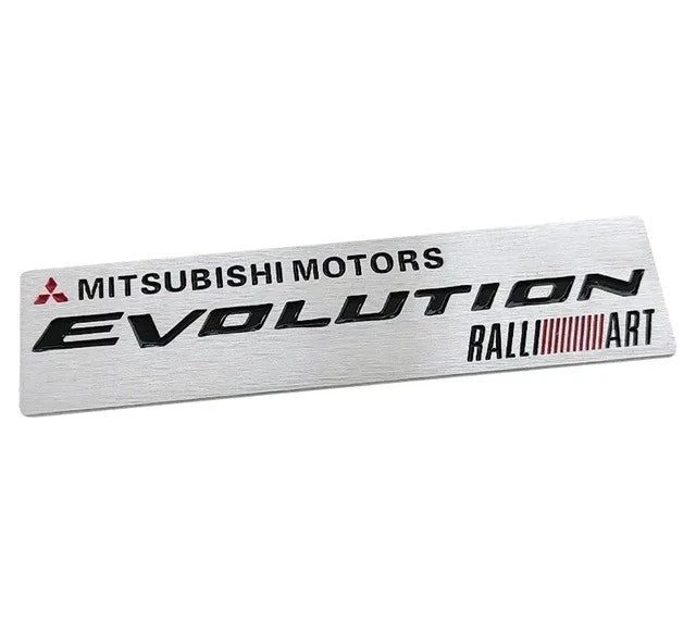 Lancer Evolution MR Silver Badge Emblem for Mitsubishi EVO 1 2 3 4 5 6 7 8 9 10