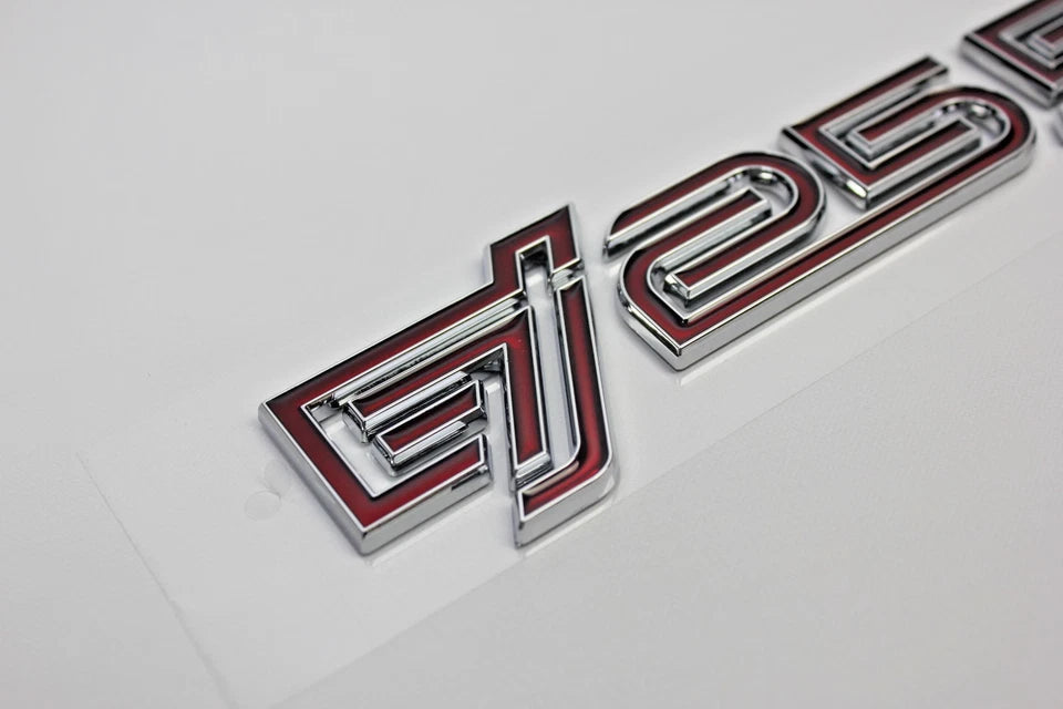 EJ255 Badge Emblem Silver Red for Subaru WRX Forester XT Legacy GT Outback Baja