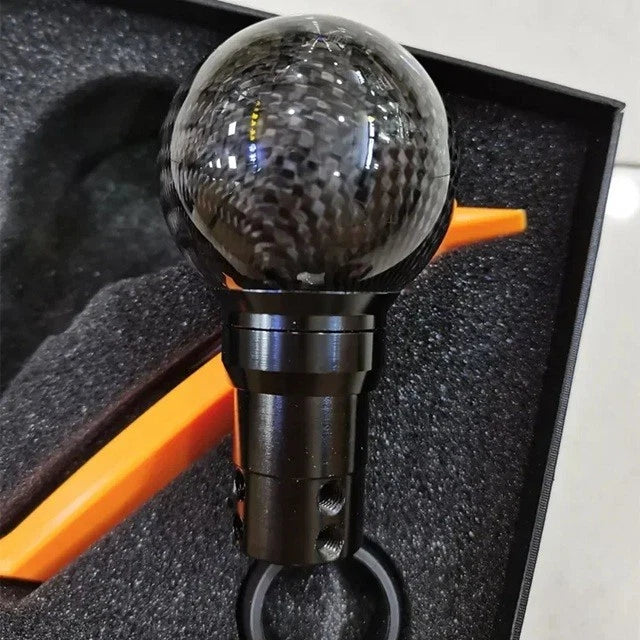 Carbon Fibre Gear Knob with Extension Shaft Black Blue Red Universal Fitment NEW