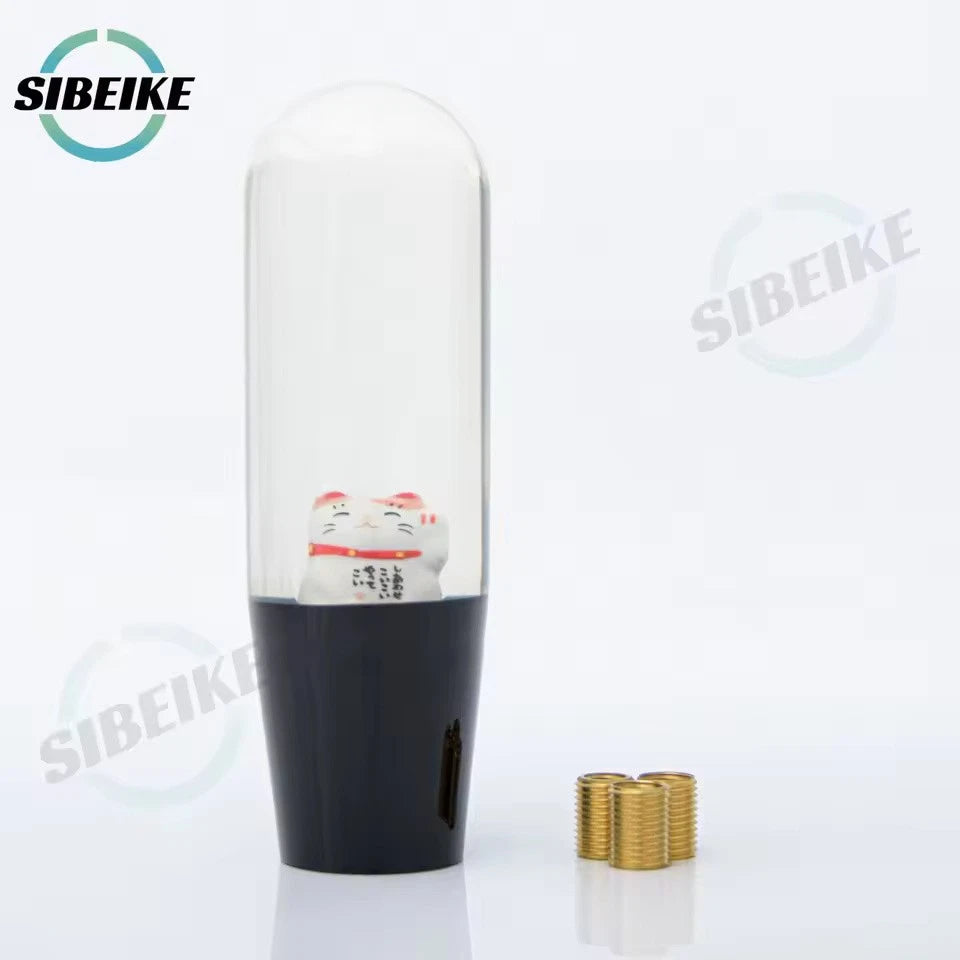 JDM Lucky Cat Acrylic Gear Shift Knob M12x1.25 M10x1.5 M10x1.25 M8x1.25