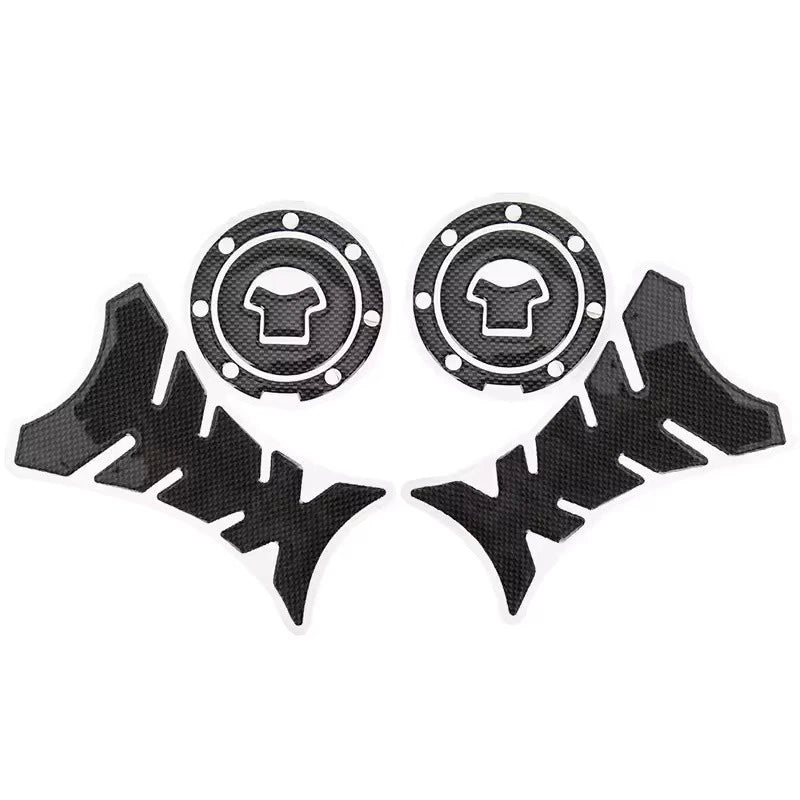 3D Carbon Fiber Gel Gas Cap Protector Durable for Motorcycle Gas Tank Cover