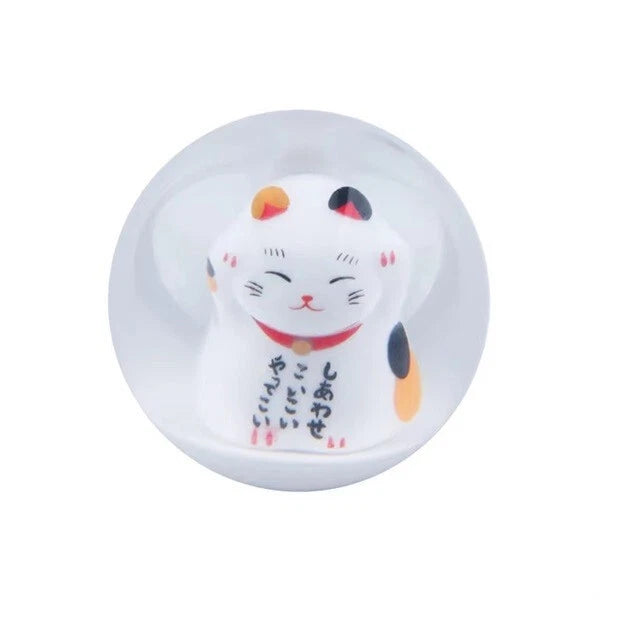 Lucky Japanese Wealth Cat Gear Knob Shift for M12 M10 M8 Universal Fitment