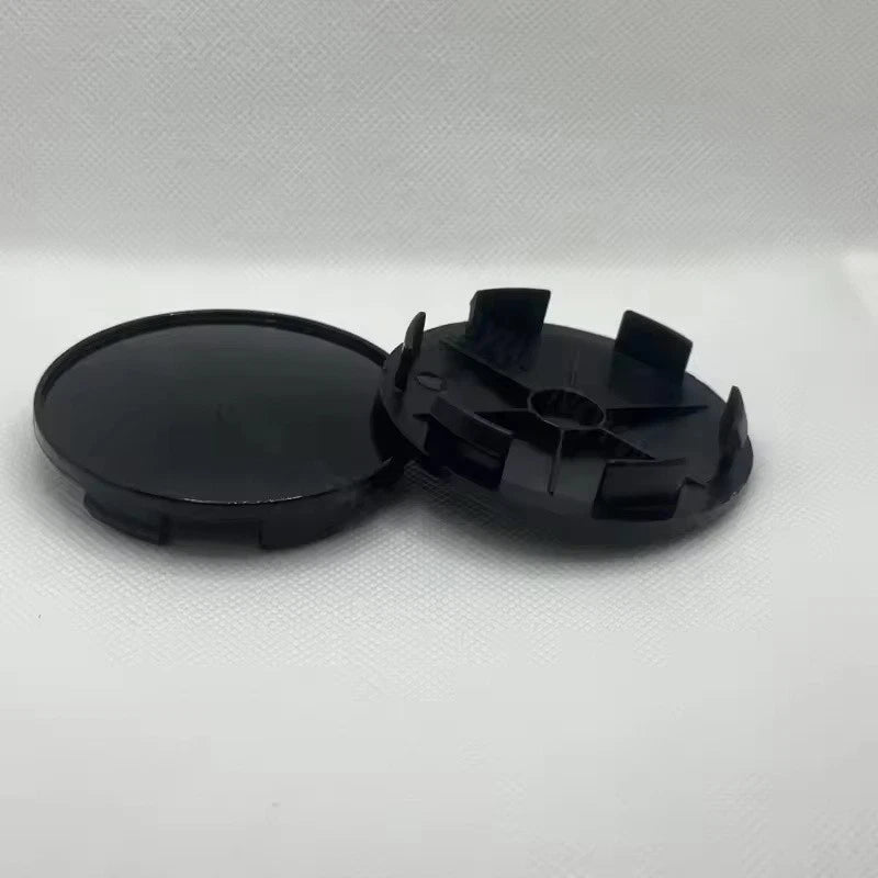 Car Wheel Center Hub Caps 4Pcs Set Durable Black and Silver 68mm Face 62mm Clip