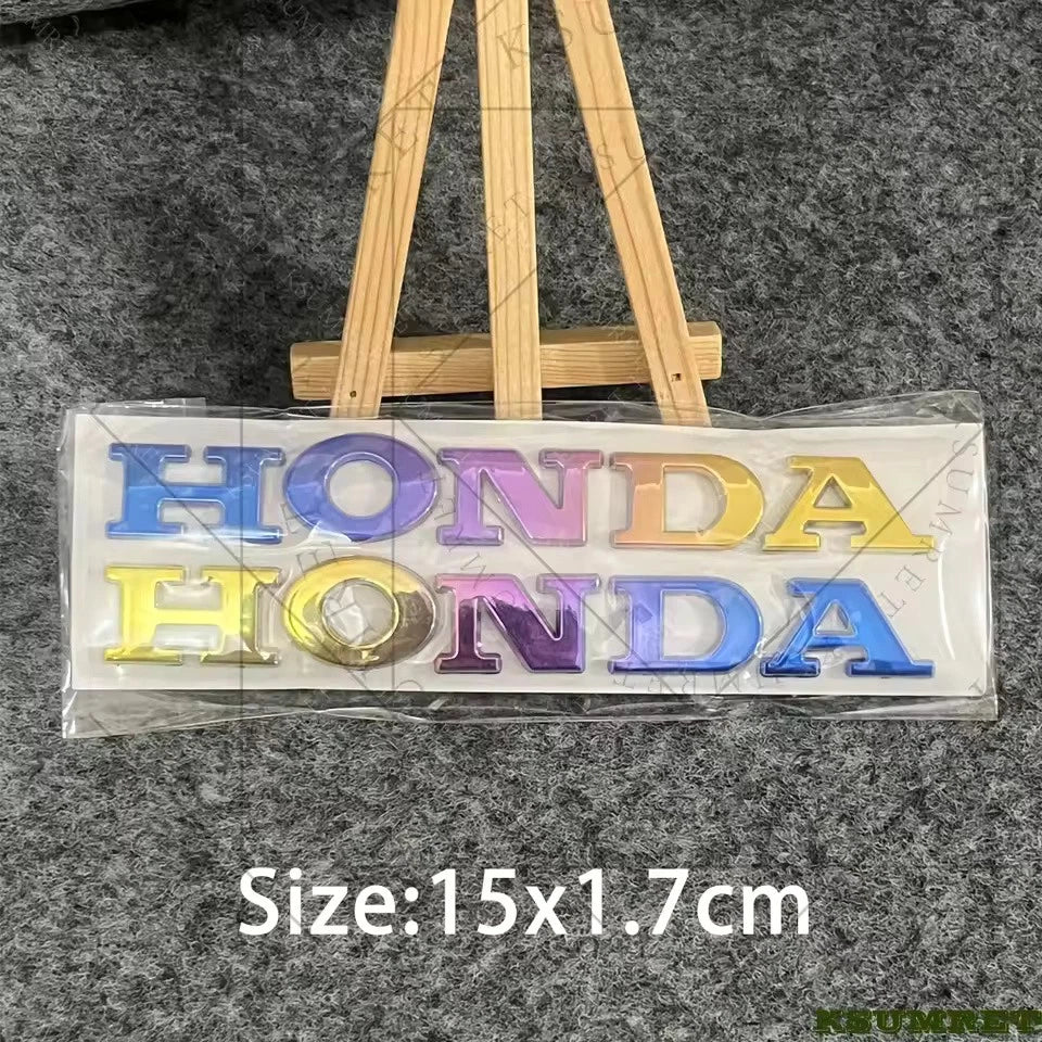 2 x 3D Honda Motorcycle Sticker Car Emblem Logo Decal 150mm x 17mm NEW