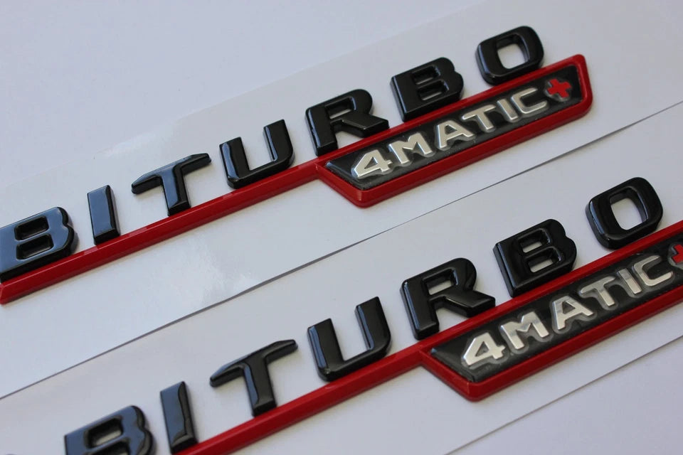 V8 Biturbo Black Badge Emblem for Mercedes AMG GLE63 GLS63 G63 GT GT63 GT55