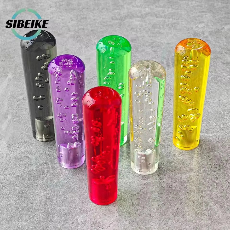 JDM Crystal Bubble Shift Gear Knob 15cm M12x1.25 M10x1.5 M10x1.25 M8x1.25