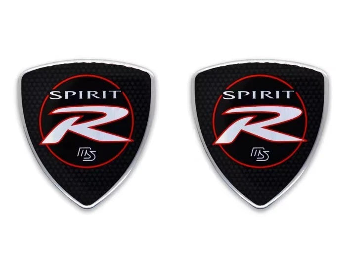 Spirit R Mazdaspeed Brushed Silver Fender Badge Emblem for Mazda RX7 RX8 MX5