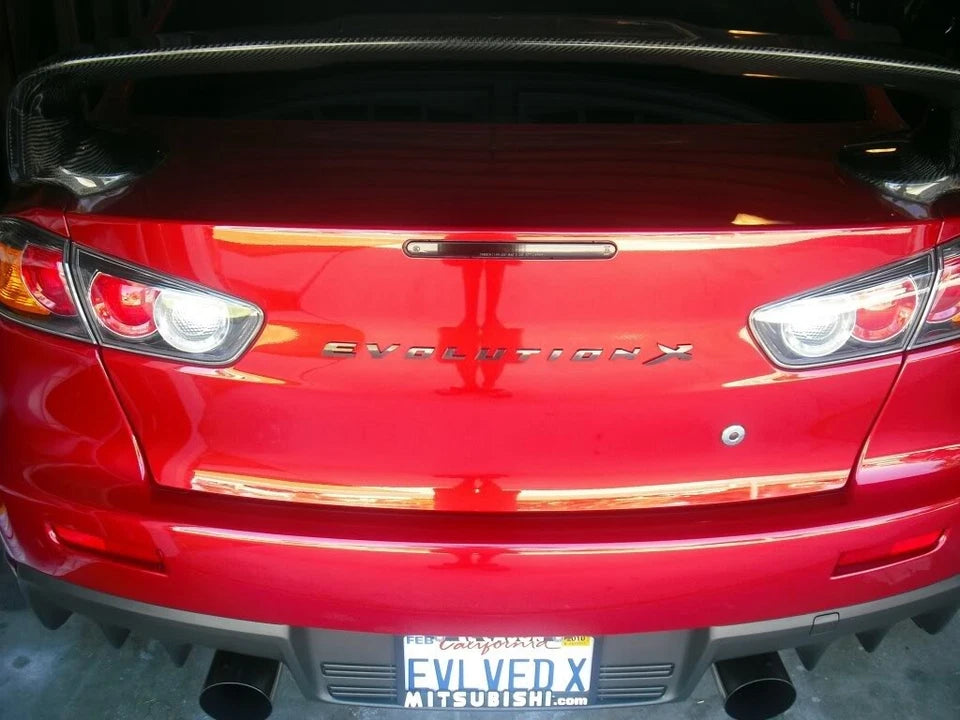 Evolution X 3D Boot Badge Emblem Matte Black for Lancer EVO 10 Rear Trunk