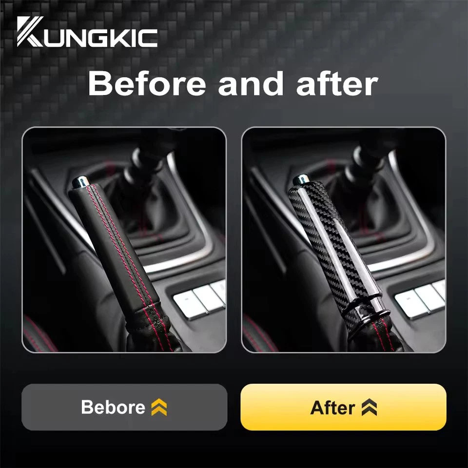 Real Hard Carbon Fiber Hand Brake Handle For Subaru BRZ Toyota GR86 2021 - 2025