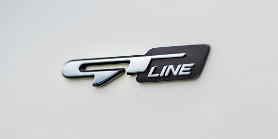 GT Line Black & Chrome Badge Emblem Sticker for Kia Stinger Sportage EV6 Picanto