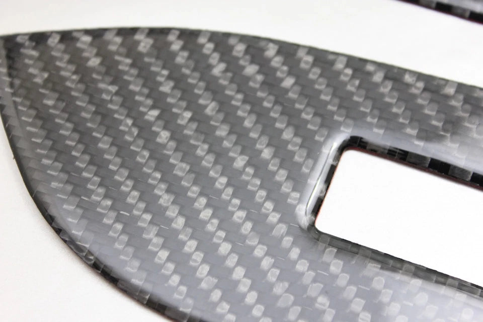 Night Kids Door Button Trim Cover Real Carbon Fibre fits Toyota GT 86 Subaru BRZ