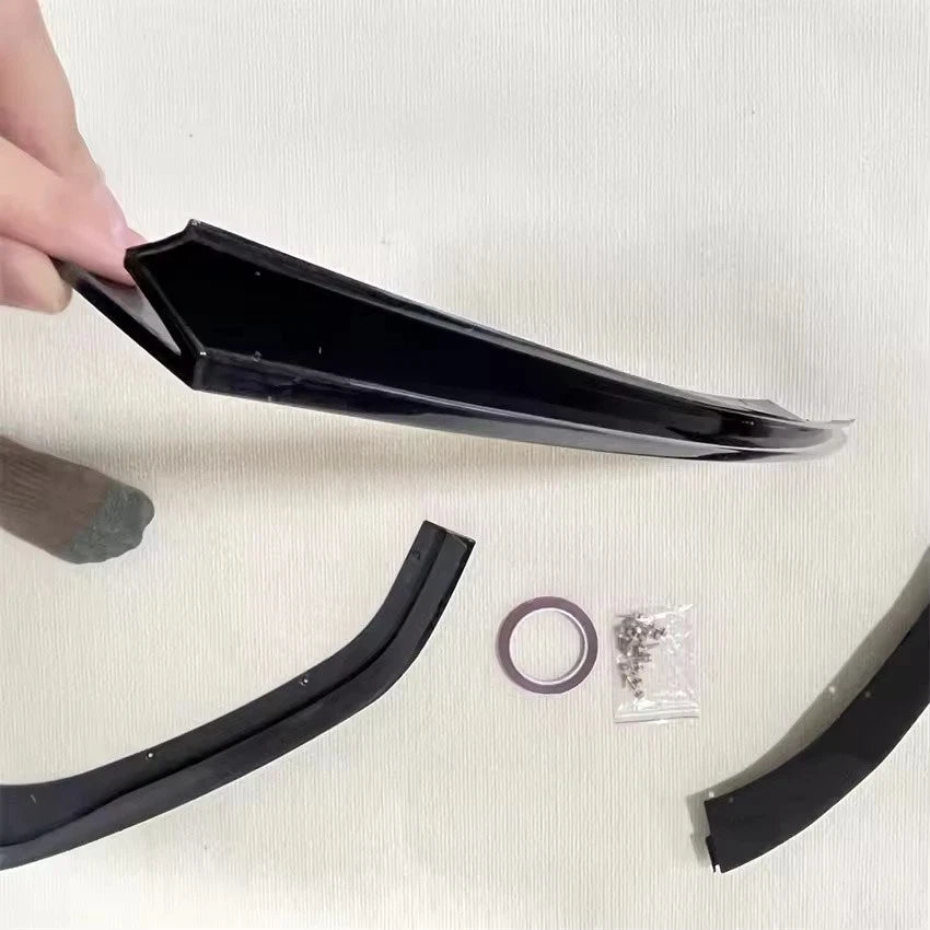 3Pcs Front Lip Splitter Kit Gloss Black for Volkswagen Golf MK7.5 GTI 2017–20