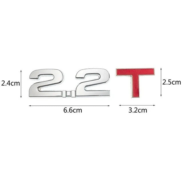 1.6T 1.8T 2.0T 2.2T 2.4T 2.5T 2.8T 3.0T Turbo Badge Emblem Universal NEW