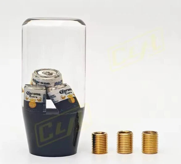 JDM Beer Cans Acrylic Gear Knob M8x1.25, M10x1.25, M10x1.5 Universal Fitment