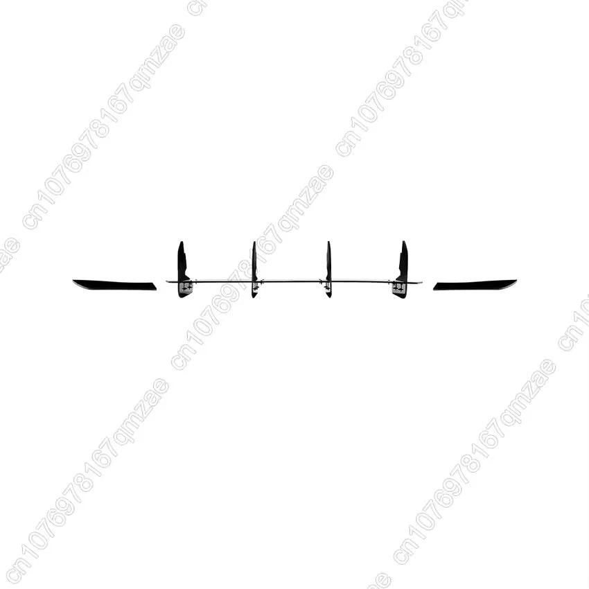 Rear Bumper Diffuser Lip Tail Spoiler Black for Volkswagen Polo MK 6.5 2022–2024