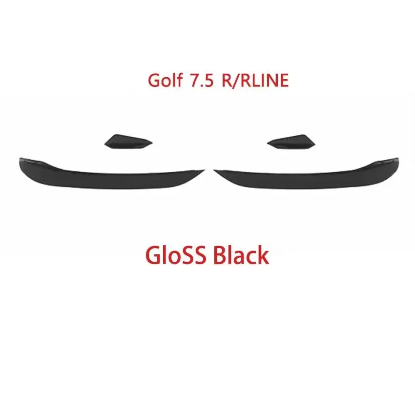 Front Bumper Side Canards Vent Spoiler for VW Golf 7.5 GTI GTD R R-Line 17 - 20