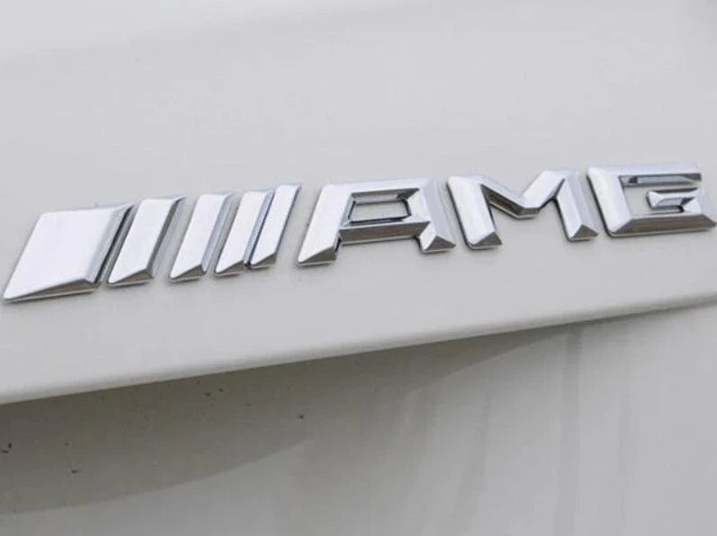 AMG Chrome Silver Badge for Mercedes A43 A45 CLA43 CLA45 C45 C63 E45 E53 E63 S63