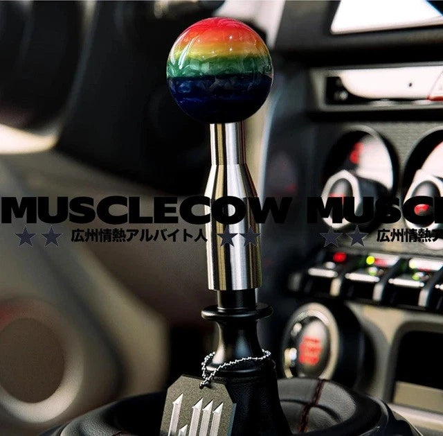 Rainbow Multi Pearl Acrylic Gear Shift Knob M12x1.25 M10x1.5 M10x1.25 M8x1.25