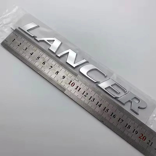 Lancer Chrome Silver Boot Emblem Badge with Adhesive Various Styles NEW