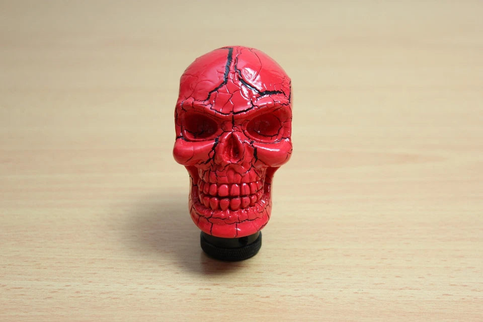 Anatomic Skull Gear Shift Knob Red Resin & Aluminium M12 M10 M8 Universal
