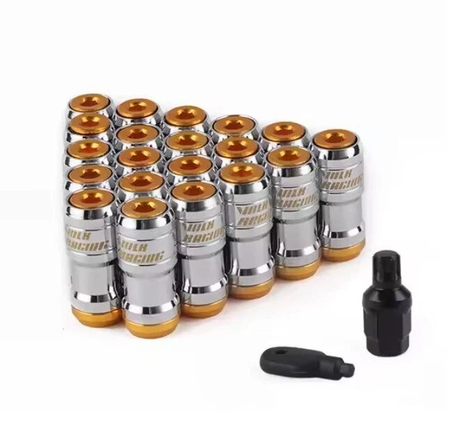 VOLK Racing Heptagon Formula Steel Lock Lug Nuts M12x1.25 M12x1.5 20Pcs Set