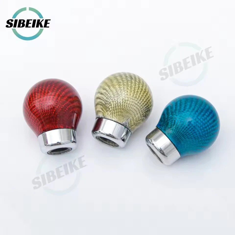 Carbon Fiber Aluminum Gear Shift Knob M12x1.25 M10x1.5 M10x1.25 M8x1.25