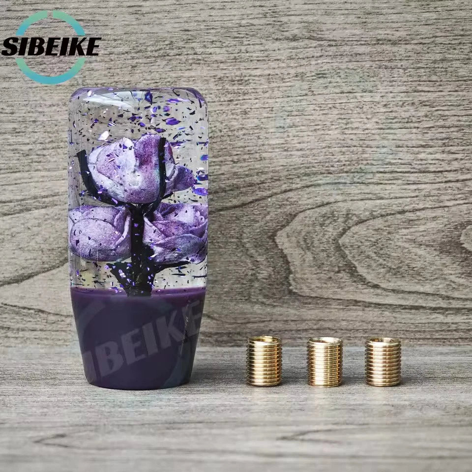 JDM Glitter Flower Shift Gear Knob 10CM M12x1.25 M10x1.5 M10x1.25 M8x1.25