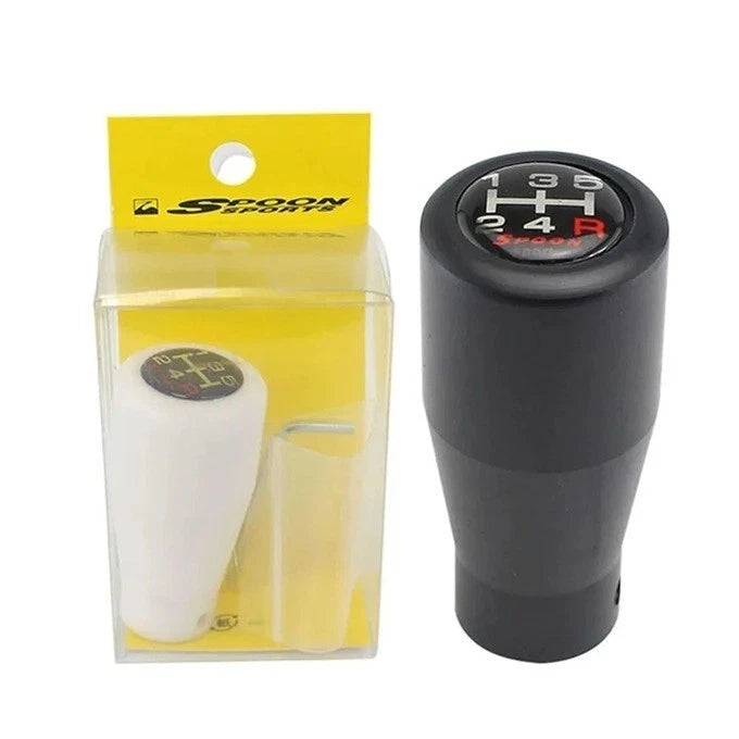 Spoon 5 & 6 Speed White Black Gear Shift Knob Replacement for Honda M10x1.5