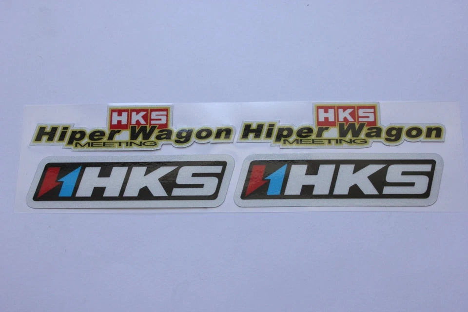 4 HKS Hiper Wagon Sticker Decals for Toyota Mazda Nissan Honda Subaru Mitsubishi