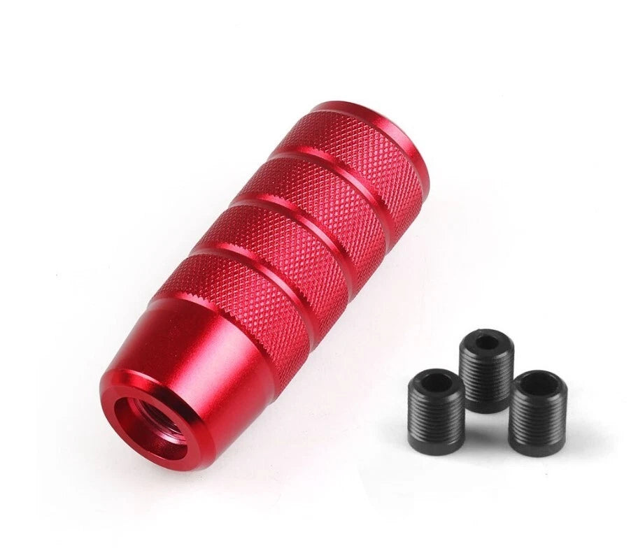 JDM Circle Easy Grip Knurled Gear Shift Knob LikeWise Style Non Slip Aluminum