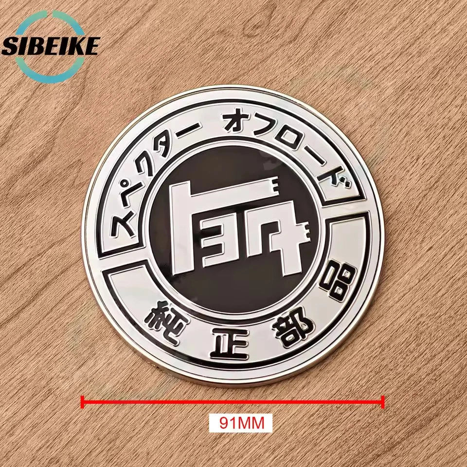 JDM Japan Metal Car Emblem Badge Black Red Blue Front Grill Sticker Universal