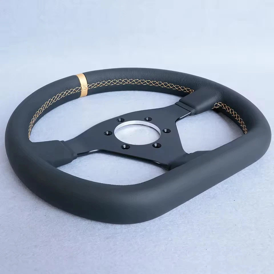 High Quality Genuine Leather D Style 11.8inch/300mm Simulator Game Racing Sport