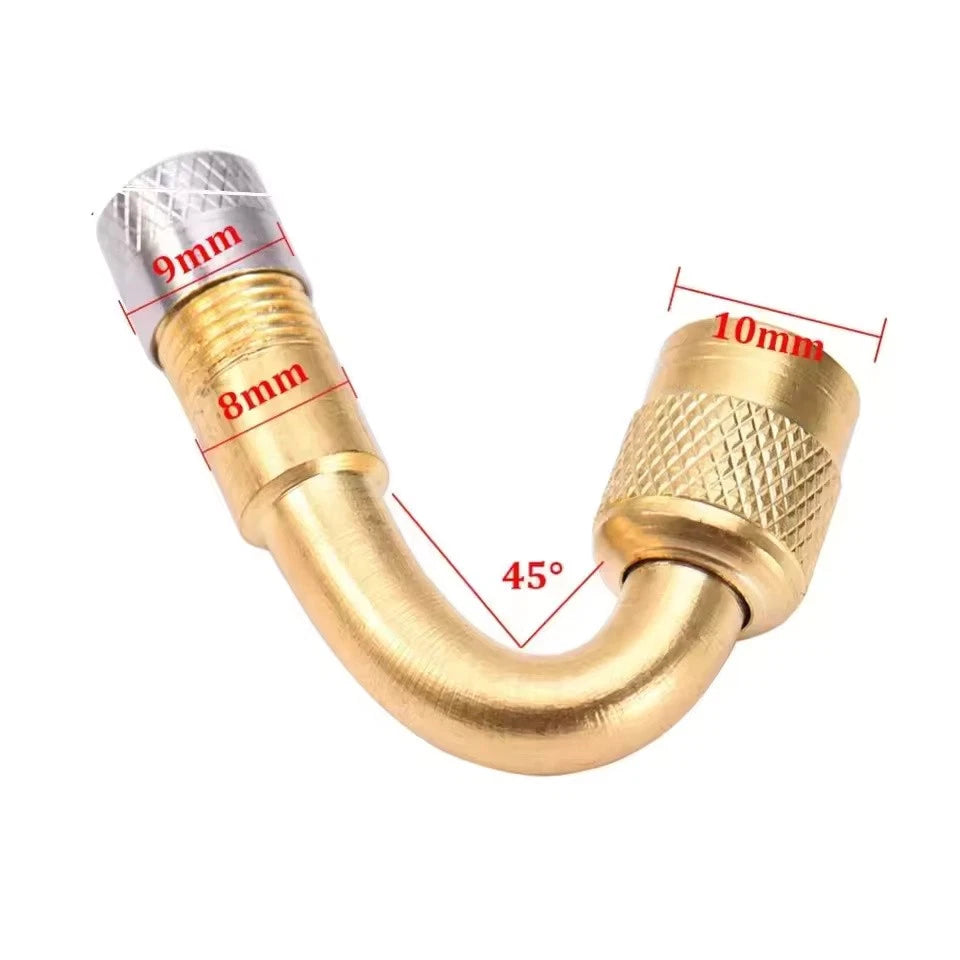 Universal 45° 90° 135° Angle Valve Extension Adapter Bent Air Tyre Valve Connect