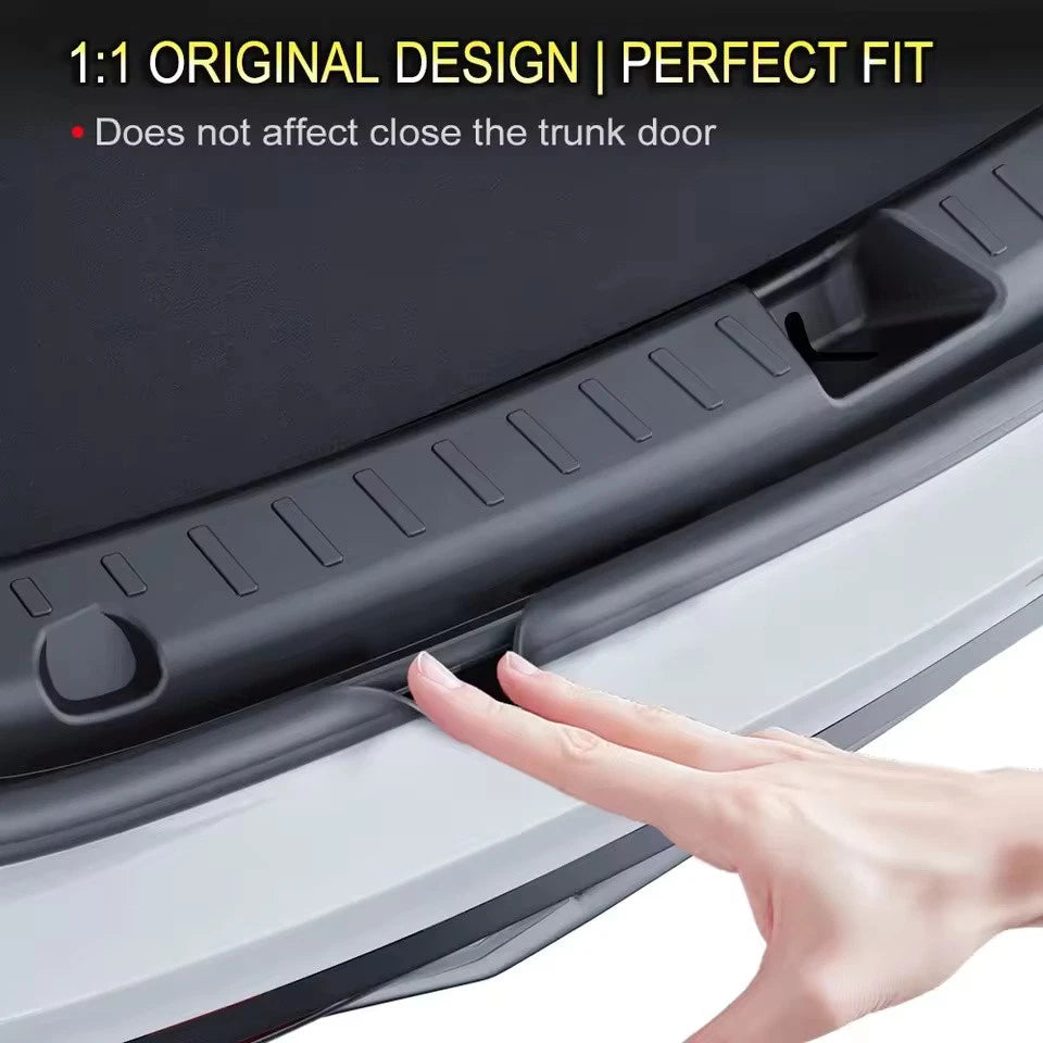 Trunk Sill Plate Protector TPE Rear Bumper Guard Anti-Scratch for Tesla Model Y