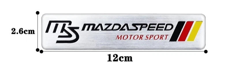 MS Maszdaspeed Motor Sport Aluminium Badge Emblem for Mazda 2 3 6 MX5 RX7 RX8 BT