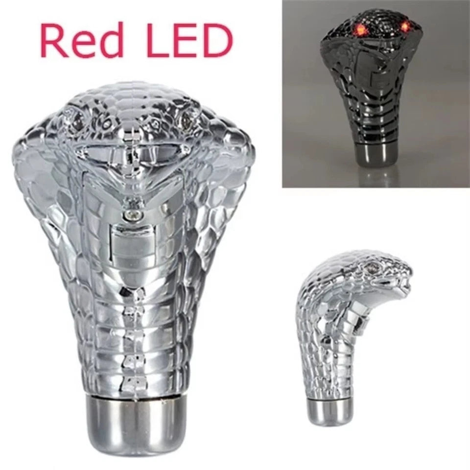 Chrome Silver Snake Cobra Gear Knob with Light Up Eyes NEW Sealed
