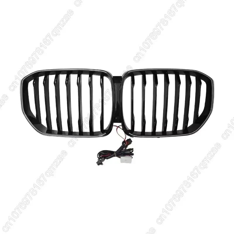 2019–2023 BMW X5 G05 LED Front Double Kidney Grille Racing Style Gloss Black