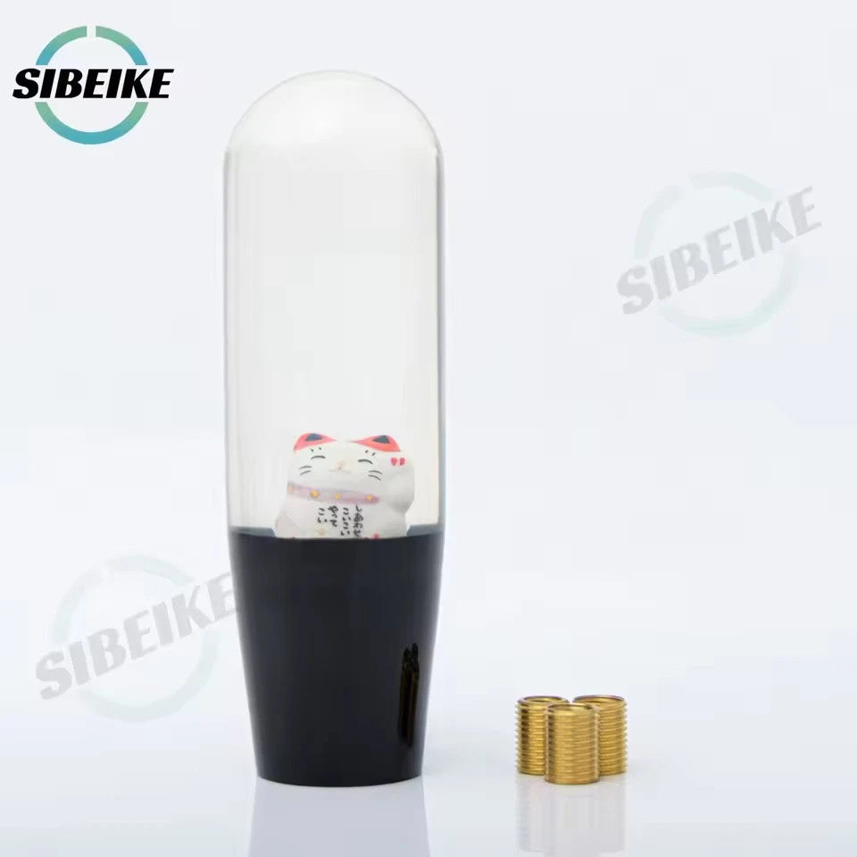 JDM Lucky Cat Acrylic Gear Shift Knob M12x1.25 M10x1.5 M10x1.25 M8x1.25