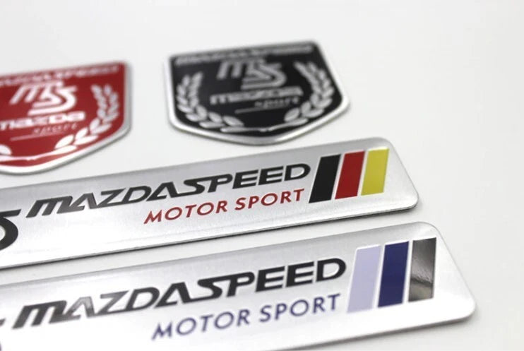 MS Maszdaspeed Motor Sport Aluminium Badge Emblem for Mazda 2 3 RX7 RX8 MX5 MPS